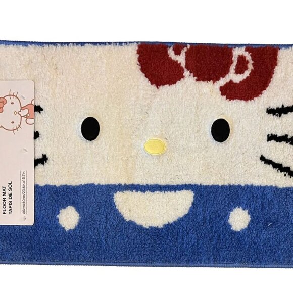 NEW Kawaii Sanrio Hello Kitty Face Rectangular Bath Floor Rug Mat - Picture 4 of 4